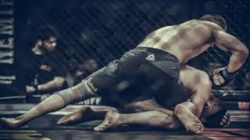 Combattants de MMA à l'entraînement